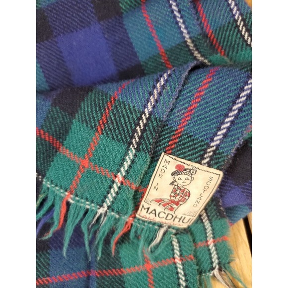 MacDhui Of Scotland Vintage Wool Scarf. Tartan. - Picture 4 of 4